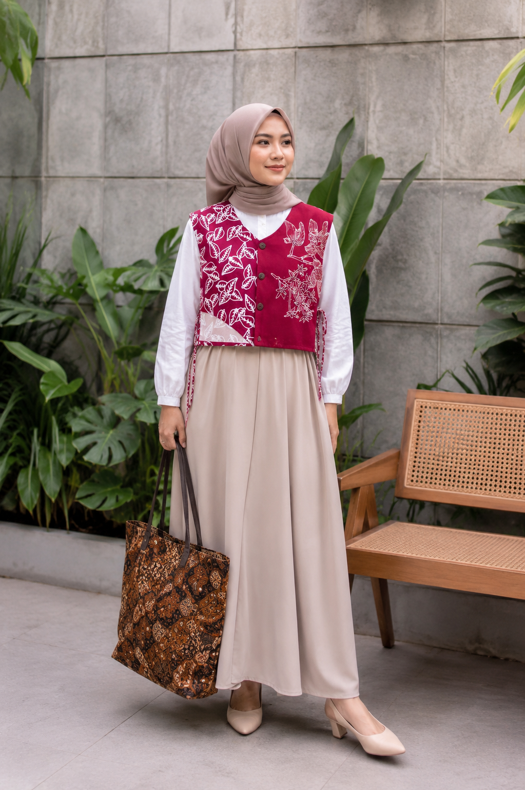 Red Vest 2 — vest batik Chilomita